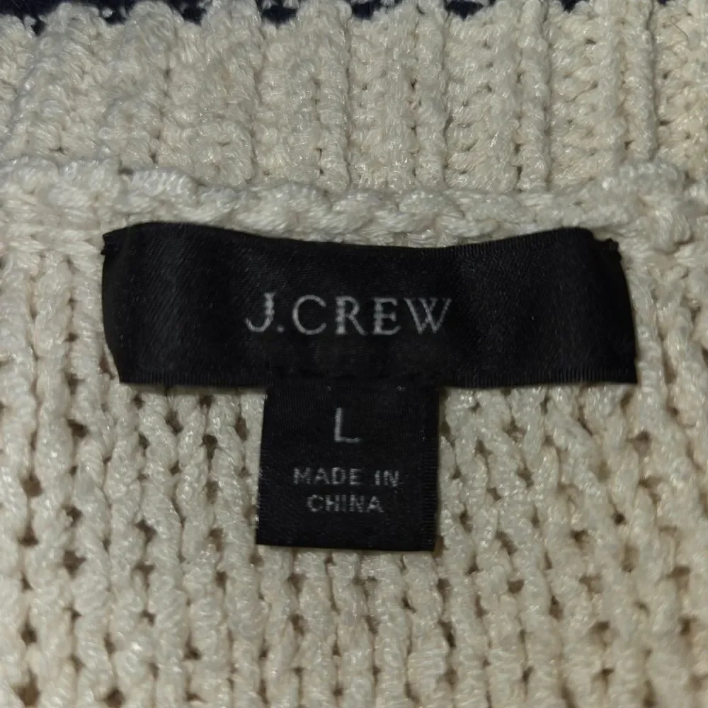 J. Crew Chunky Knit Crewneck Sweater Size Large